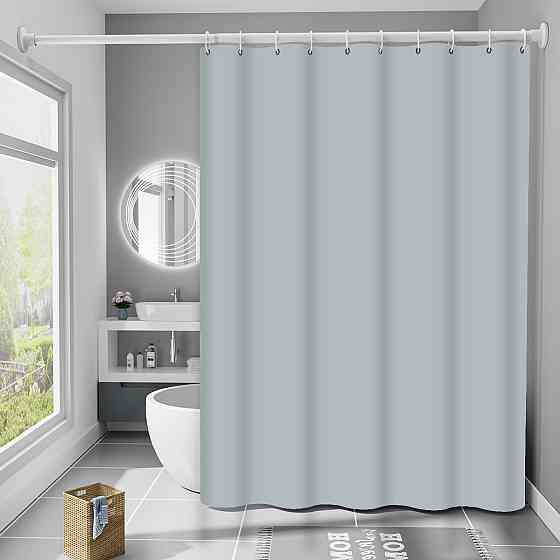 Шторка для ванны из полиэстера водонепроницаемая Bathlux 180x180 см с кольцами, занавеска для ванной комнаты Каменец-Подольский