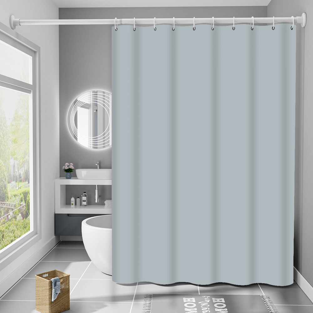 Шторка для ванны из полиэстера водонепроницаемая Bathlux 180x180 см с кольцами, занавеска для ванной комнаты Каменец-Подольский - изображение 1