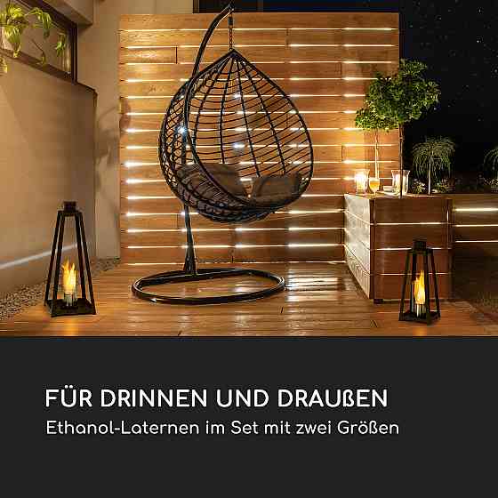 Еталоловий ліхтар Fiamme Triangolo, 2 пальники з неіржавкої сталі, 0,3 літра, час горіння 4 години, чорний Рівне