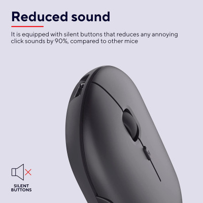 Мишка Trust Puck Wireless/Bluetooth Silent Black (24059) Вінниця - фото 4