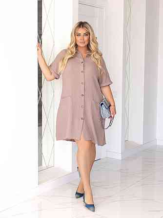 Літня муслінова сукня-сорочка "Erika" | Норма і батал Київ