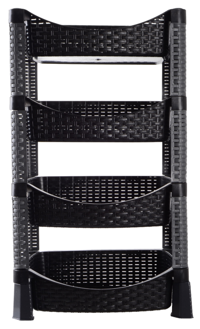 Етажерка 4-х ярусна Violet House 0740 Ротанг Гелаксі Black (7035364) Київ - фото 1