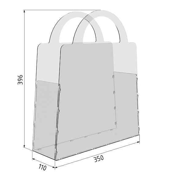 Сумка для квітів EKOSTAR 350х396х110 - 1,5 мм Київ