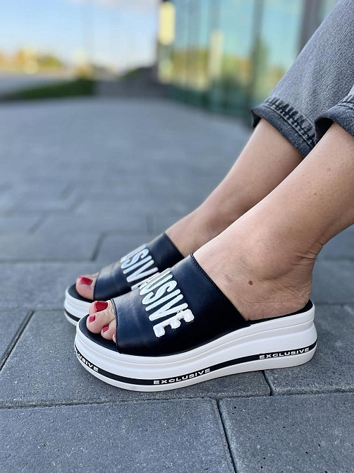 teona Шльопанці жіночі TEONA 132 чорні (літо, шкіра натуральна) (4106) Коломия - фото 10