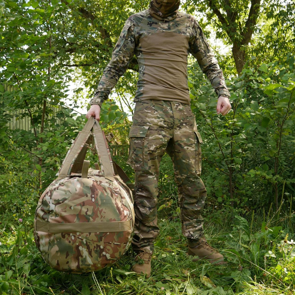 Військова сумка баул мультикам 120 л сумка-рюкзак для речей  сумка-рюкзак для речей і полювання WAR Львів - фото 8