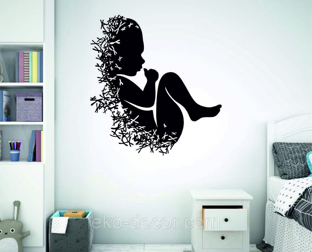 Декоративное настенное Панно «Ребенок», Декор на стену 90*84 см, Черный Киев - изображение 2