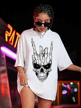 Футболка жіноча з принтом  48 Біла 2664085809 Дніпро