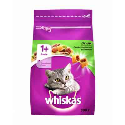 Сухой корм для кошек Whiskas с ягненком 300 г (5900951305719/5900951014086) Винница