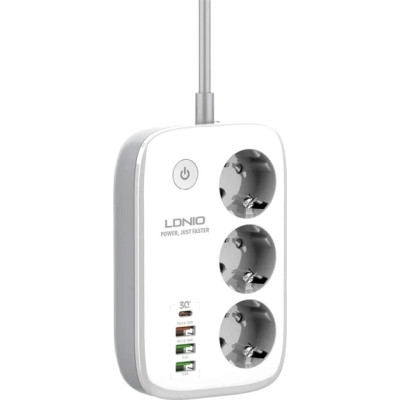 Сетевой фильтр питания LDNIO SEW3452 WiFi 3роз 3USB/1Type-C (SEW3452) Вінниця - фото 2