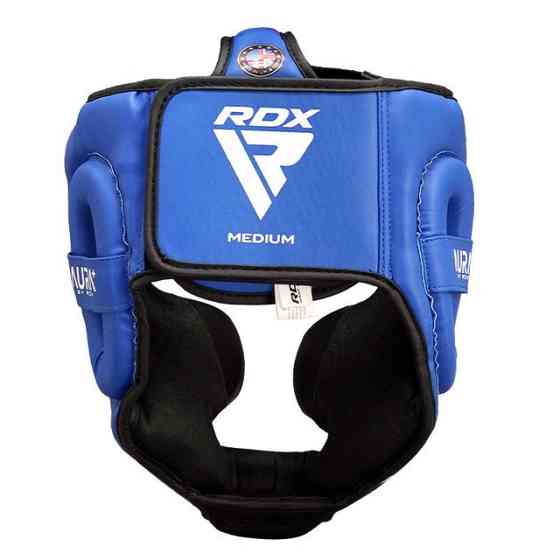 Боксерський шолом RDX AURA PLUS T-17 Blue/Black S (капа у комплекті) Каменское