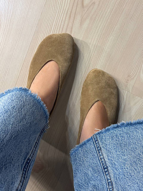 Балетки жіночі Zemira 23-0582 замшеві квадратний носок бежеві, 40, 26 см Київ - фото 3