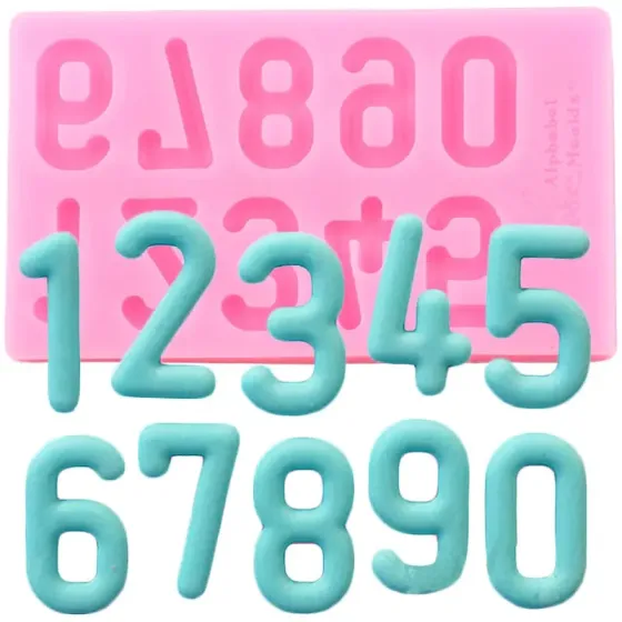 Молд силіконовий Цифри 88 на 50 мм рожевий Київ