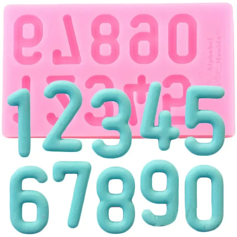 Молд силіконовий Цифри 88 на 50 мм рожевий Київ - фото 4