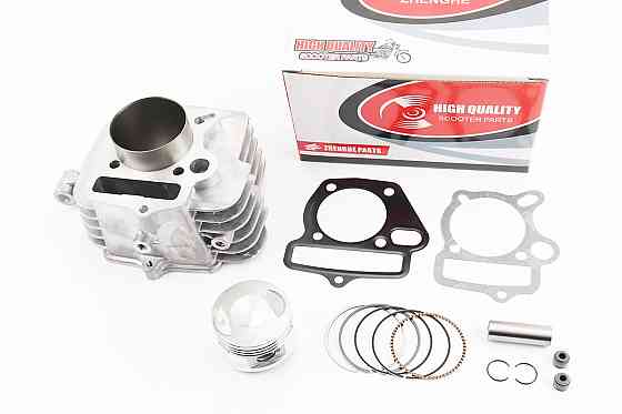 Циліндр к-кт (цпг) 125cc-54мм (палець 14мм, висота циліндра 78,3мм, висота поршня 37мм), з вухом, (див. фото розмірів) Київ