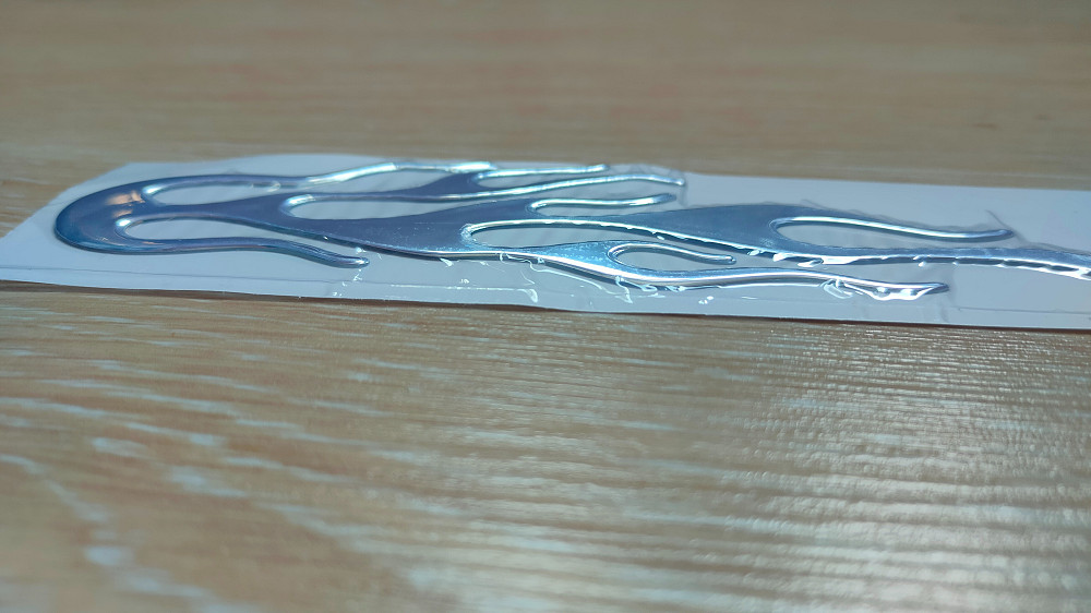 Наклейка Огонь Серебро на авто-мото выпуклая Київ - фото 7