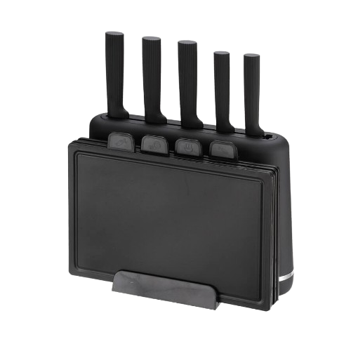 Набір ножів 10 предметів:(5шт + підставка + обробні дошки) MR-1412-BLACK Maestro Житомир