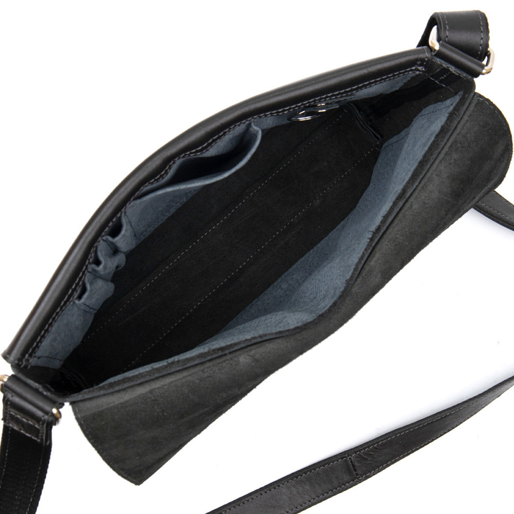 Кожаная мужская прямоугольная сумка GRANDE PELLE 11429 Черный Киев - изображение 6