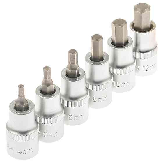 Набір ключів HEX з насадками 1/2"-12 предметів SATRA S-SH1212L Чернігів