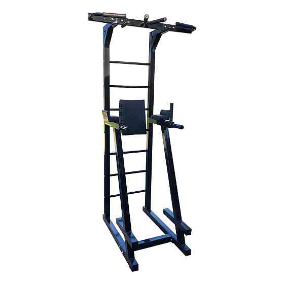 Турник + пресс + брусья напольная стойка 50х50 мм KZ-837 Черный Спортивные стенки и турники для дома разборная Киев