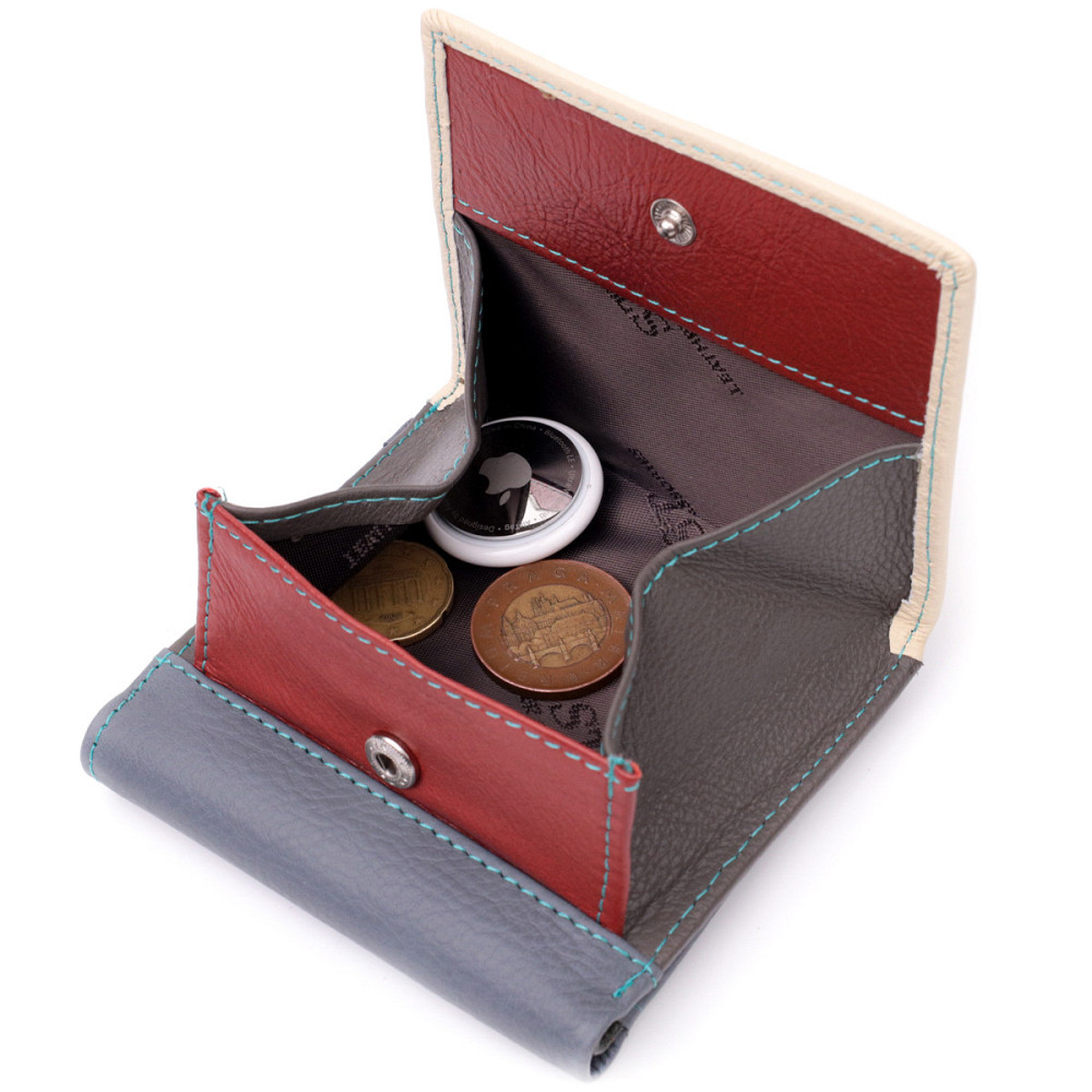 Кошелек женский с оригинальной монетницей из натуральной кожи ST Leather 19507 Разноцветный Киев - изображение 7