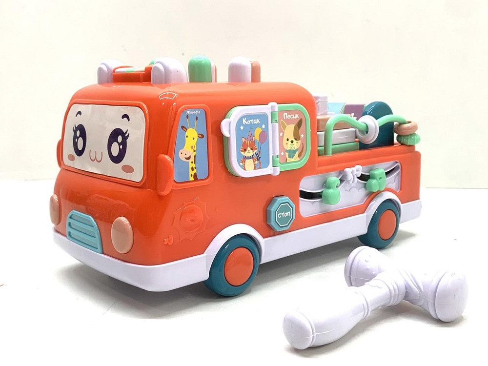 Музичний автобус TK Group українське озвучування казки пісні вірші сортер Червоний (10891) Чернигов - изображение 5