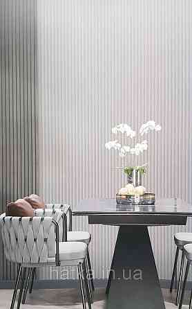 Обои винил на флизелине AdaWall Omega1.06х10 геометрия 3д полосы зигзаг структурные серые коричневые 23206-5 Киев