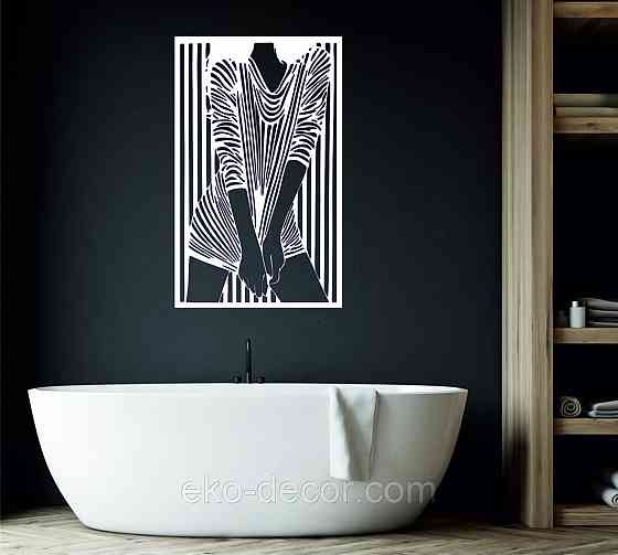 Декоративное настенное Панно «Девушка» Декор на стену 110*60 см, Белый Киев