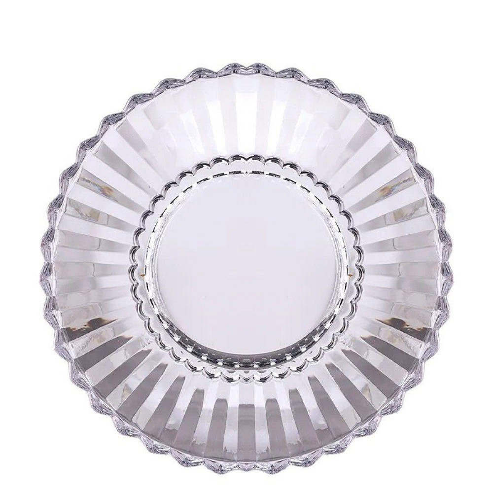 Yiwu Сервірувальне блюдо Ø 28 см прозоре кругле для дому та кафе HP-YH-32 Киев - изображение 1