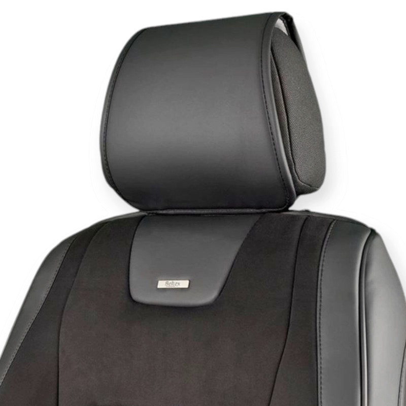 Чохли універс. 3d "екошкіра + тканина" 1+1 передні montana чорні салону Мукачево - фото 1