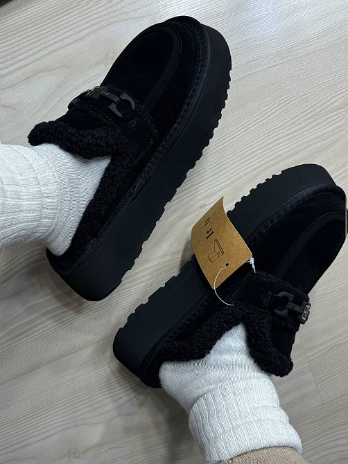 Уггі жіночі Itts 080-1 лофери капці на платформі з хутром чорні, 40, 25 см Київ - фото 13