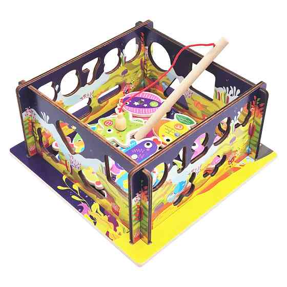 Дерев'яний сортер-рибалка "Океан" C 61739 стіни-конструктор, математичний та фігурний Вінниця