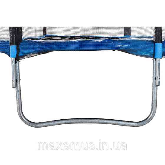 Батут детский Atleto 374 см с защитной сеткой и лестницей батут для детей садовый батут синий Мостиська