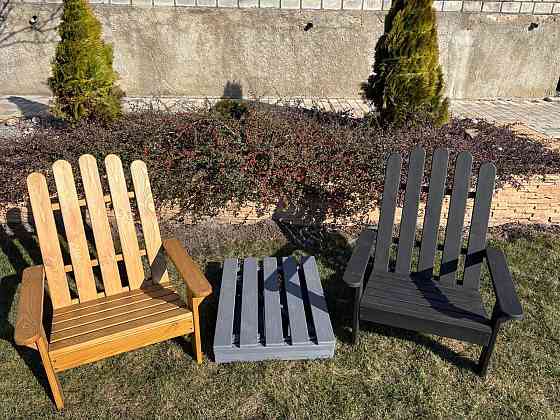 Кресло дачное деревянное складное шезлонг для зоны отдыха дома, дачи, сада, веранды из сосны, цвет черное Каменец-Подольский