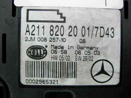 Mercedes-Benz  A2118202001 7D43 Плафон стельовий задній сірий E-Class W211 CLS C219 Одесса