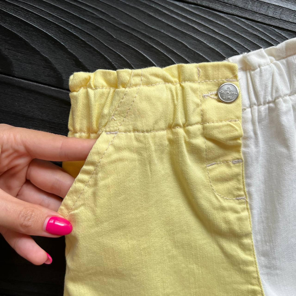 Дитячі Джинсові Шорти Для Дівчинки LC Waikiki Жовто-Білі 5-6 років (110-116см) пакунок малюка Киев - изображение 5