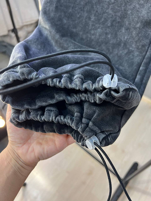 Штаны женские W 9181 джоггеры вареные резинка затяжка снизу графит, графит, S Киев - изображение 14