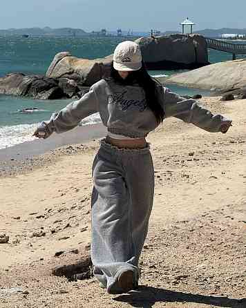 Жіночий стильний трендовий оверсайз костюм двійка двонитка Одеса