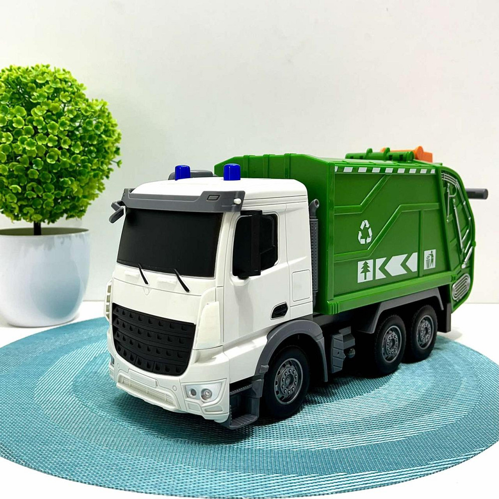 Сміттєвоз на радіокеруванні світло рухомі деталі на батарейках 32 см Зелений (HT077) Чернігів - фото 8