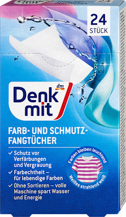 Салфетки абсорбирующие для стирки от линьки вещей denkmit farb und schmutzfangtücher 24 шт Львов - изображение 2