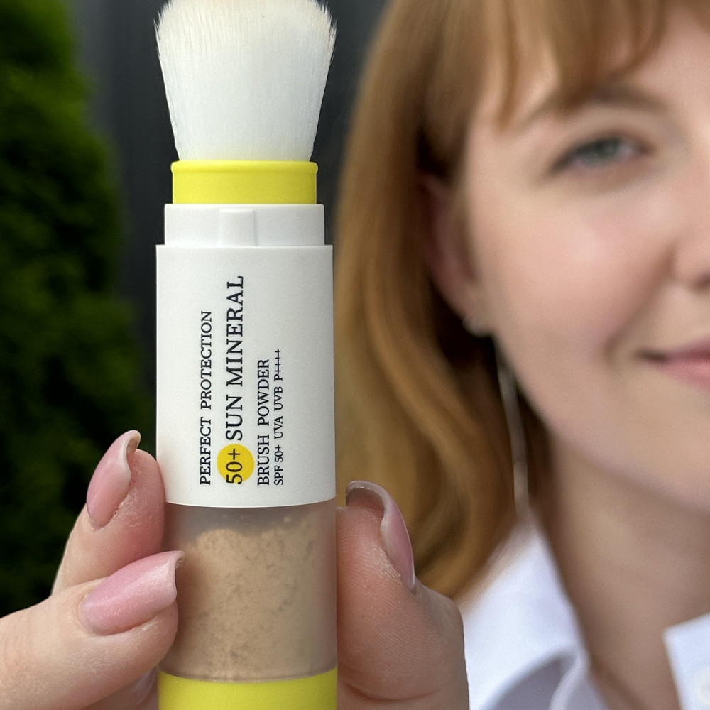 Сонцезахисна мінеральна пудра натуральна бежева з SPF 50+ Hillary Perfect Protection Sun Mineral Brush Powder SPF 50+, 4 г Київ - фото 7