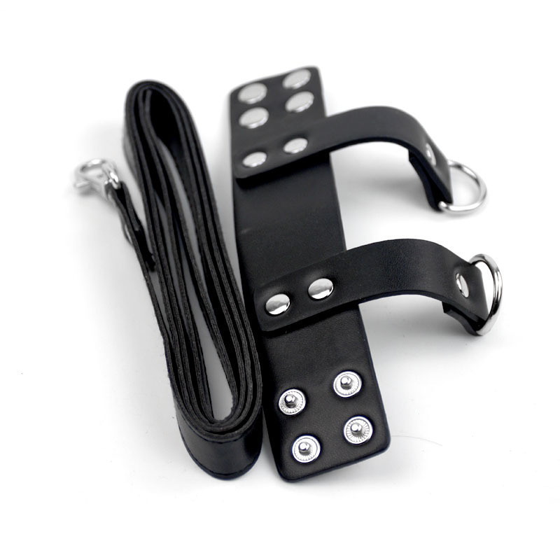 Мужской бандаж для вытягивания пениса из искусственной кожи 130 см черный Винница - изображение 2