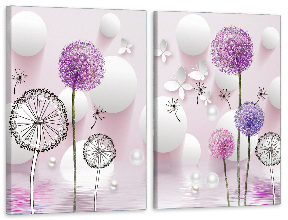 Модульная картина в гостиную / спальню  Білі кульки з Куль-бабами  TLV-2_087 90x132 см Київ - фото 1