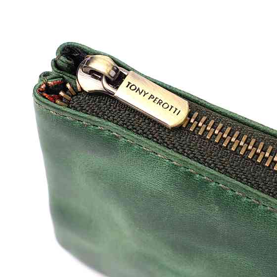 Містка ключниця на два відділення з матової натуральної шкіри Tony Perotti 20835_1 (3350 deep green) Зелений Київ
