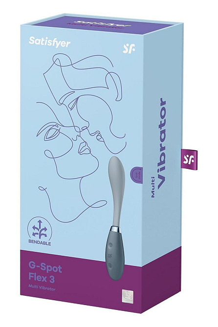 Вибратор Satisfyer G-Spot Flex 3 Grey, гибкий ствол с фиксацией положения Sex Aura Киев - изображение 6