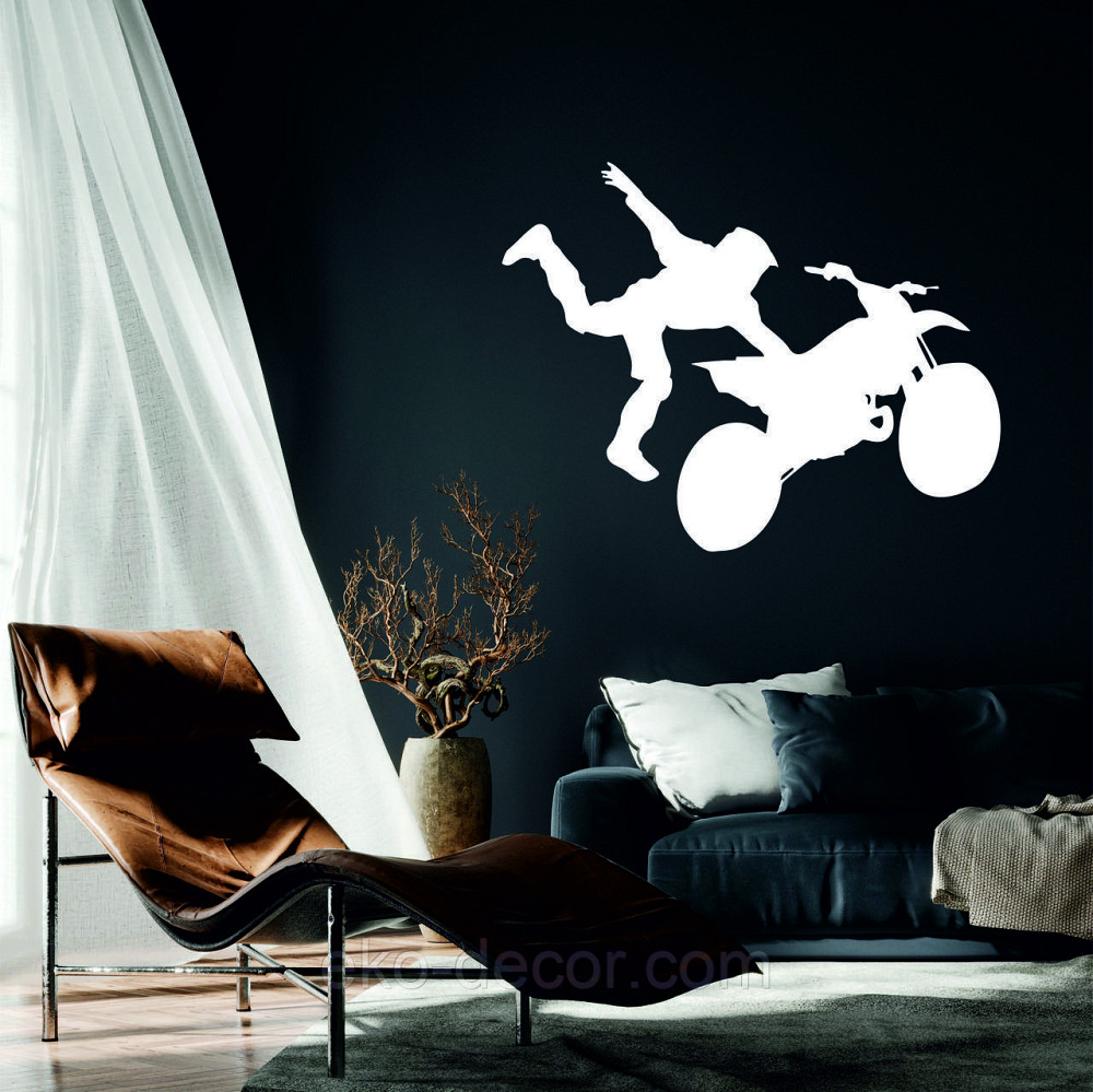 Декоративное настенное Панно «Мотофристайл», Декор на стену 90*70 см, Белый Киев - изображение 1