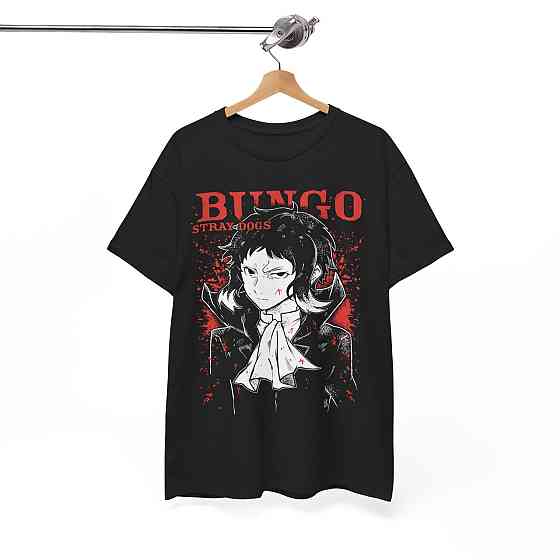 Футболка аниме Бунгоу Страй Догс Акутагава оверсайз (S/M/L) Черний AnimeJ0106 Днепр