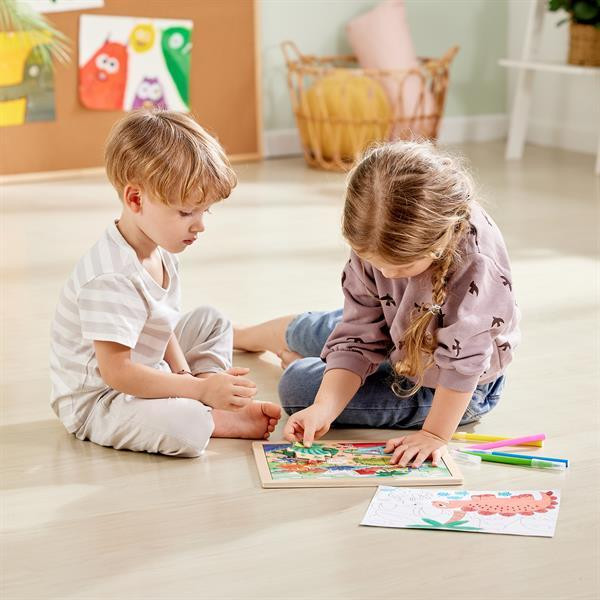 Пазл Hape Динозавры с раскраской (E1641) Харьков - изображение 15