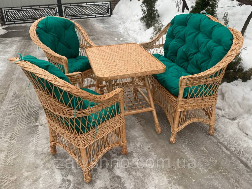 Набор мебели из лозы с накидками Киев - изображение 2