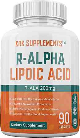 R-альфа-ліпоєва кислота Krk Supplements R-Alpha Lipoic Acid 200 mg 90 caps Луцьк