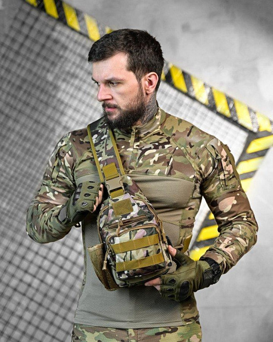 Армейська нагрудна сумка рюкзак з USB-портом захисник мультикам ДЛ7538 Одеса - фото 1